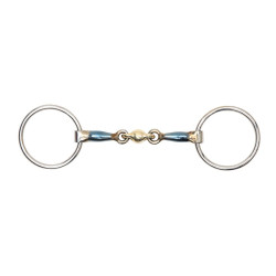 Mors cheval simple cuivre bleu Shires - Matériel d'équitation