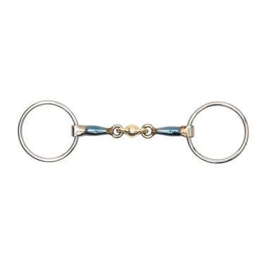 Mors cheval simple cuivre bleu Shires - Matériel d'équitation