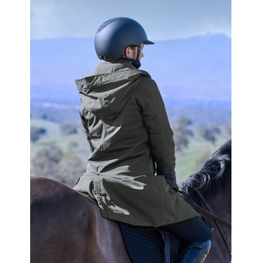 Blouson long Weatherbeeta imperméable femme Vert de minuit