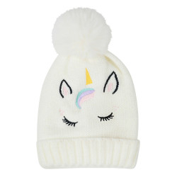 Bonnet Licorne Dublin brodé enfant Blanc