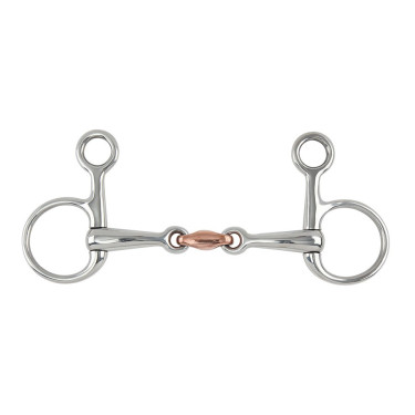 Mors Baucher avec pièce cuivre Shires Acier inoxydable