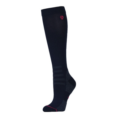 Chaussettes Weatherbeeta Compression jusqu'au genou Marine / rose vif