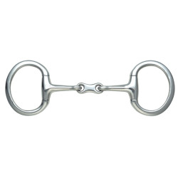 Mors à olives 3 pièces double brisure Shires Acier inoxydable