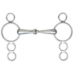 Mors 3 anneaux Dutch Gag Shires Acier inoxydable