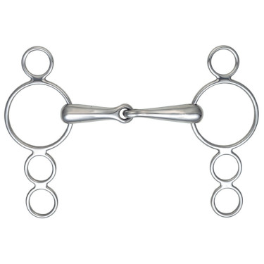 Mors 3 anneaux Dutch Gag Shires Acier inoxydable