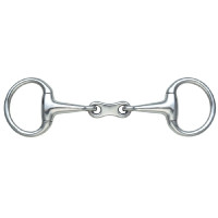 Mors petits anneaux double brisure Bradoon Shires Acier inoxydable