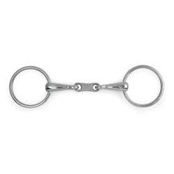 Mors Loose double brisure Ring Shires Acier inoxydable