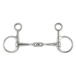 Mors Baucher Cheek Snaffle Lozenge Shires Acier inoxydable