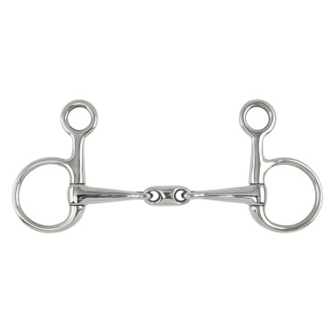 Mors Baucher Cheek Snaffle Lozenge Shires Acier inoxydable