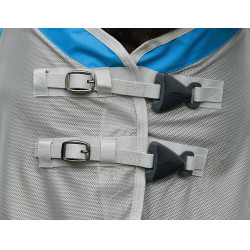 Couverture anti-mouches et imperméable Weatherbeeta ComFiTec Dual Shield cou détachable Bleu / gris Couverture anti-mouches et imperméable Weatherbeeta ComFiTec Dual Shield cou détachable Bleu / gris