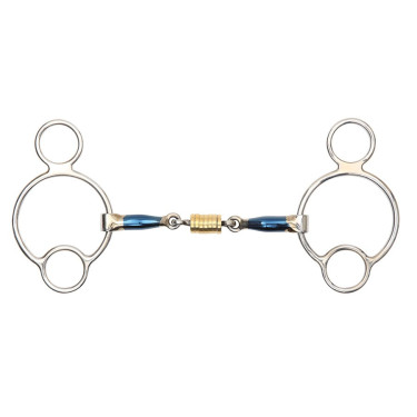 Mors cheval Universel avec rouleau Shires - Matériel d'équitation