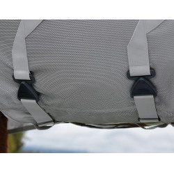 Couverture anti-mouches et imperméable Weatherbeeta ComFiTec Dual Shield cou détachable Bleu / gris Couverture anti-mouches et imperméable Weatherbeeta ComFiTec Dual Shield cou détachable Bleu / gris
