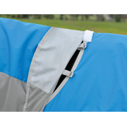 Couverture anti-mouches et imperméable Weatherbeeta ComFiTec Dual Shield cou détachable Bleu / gris Couverture anti-mouches et imperméable Weatherbeeta ComFiTec Dual Shield cou détachable Bleu / gris