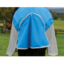 Couverture anti-mouches et imperméable Weatherbeeta ComFiTec Dual Shield cou détachable Bleu / gris Couverture anti-mouches et imperméable Weatherbeeta ComFiTec Dual Shield cou détachable Bleu / gris