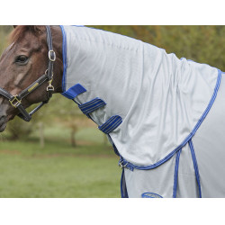 Couverture anti-mouches Weatherbeeta ComFiTec Airflow II cou détachable Gris / bleu / gris Couverture anti-mouches Weatherbeeta ComFiTec Airflow II cou détachable Gris / bleu / gris