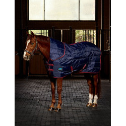 Couverture d'écurie Weatherbeeta ComFiTec 210D Channel 100g combo Marine / bourgogne Couverture d'écurie Weatherbeeta ComFiTec 210D Channel 100g combo Marine / bourgogne
