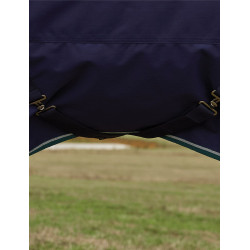 Couverture Weatherbeeta ComFiTec Plus Dynamic Turnout 100g high neck Marine / vert forêt Bleu