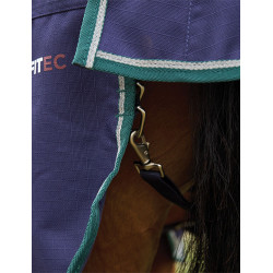 Couverture Weatherbeeta ComFiTec Plus Dynamic Turnout 100g high neck Marine / vert forêt Bleu