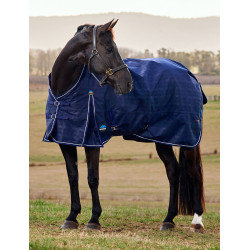 Couverture Weatherbeeta ComFiTec Prelim Turnout 220g Plaid en relief bleu marine Couverture Weatherbeeta ComFiTec Prelim Turnout 220g Plaid en relief bleu marine