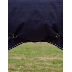 Couverture Weatherbeeta ComFiTec Prelim Turnout Combo 220g Plaid en relief bleu marine