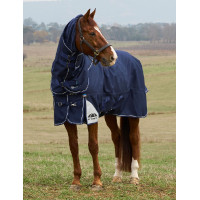 Couverture Weatherbeeta ComFiTec Ultra Turnout 220g couvre cou détachable Charbon de bois Gris