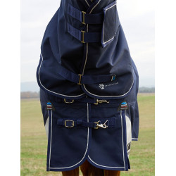 Couverture Weatherbeeta ComFiTec Ultra Turnout 220g couvre cou détachable Marine Bleu marine