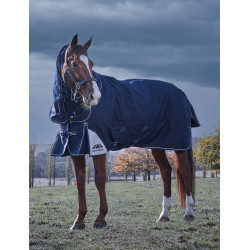 Couverture Weatherbeeta ComFiTec Ultra Turnout 220g couvre cou détachable Marine Bleu marine