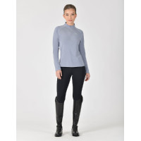 Haut de performance Weatherbeeta manches longues en bamboo femme Pierre bleue