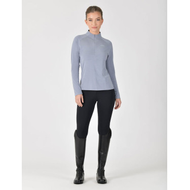 Haut de performance Weatherbeeta manches longues en bamboo femme Pierre bleue