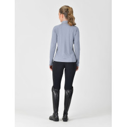 Haut de performance Weatherbeeta manches longues en bamboo femme Pierre bleue