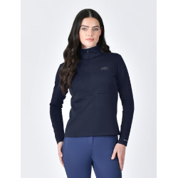 Haut Weatherbeeta manches longues 1/2 Zip femme Copper Marine Bleu marine