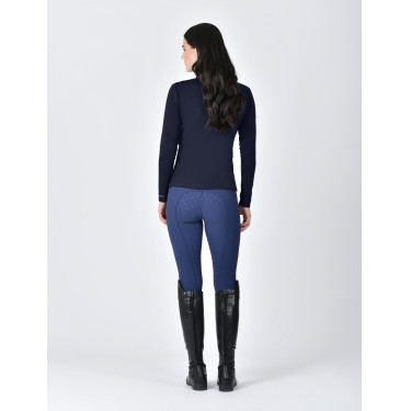 Haut Weatherbeeta manches longues 1/2 Zip femme Copper Marine Bleu marine