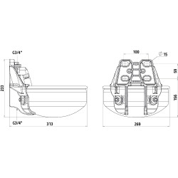 Abreuvoir à palette avec cuve inox et corps en fonte E21 Kerbl