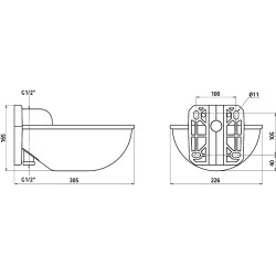 Abreuvoir à palette K71 Kerbl 3 litres Abreuvoir à palette K71 Kerbl 3 litres