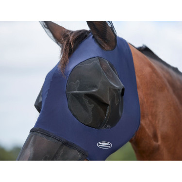 Masque anti-mouches Weatherbeeta ComFiTec Luxe Bug Eye Saver protections d'oreilles et nez Marine / noir Bleu Masque anti-mouches Weatherbeeta ComFiTec Luxe Bug Eye Saver protections d'oreilles et nez Marine / noir Bleu