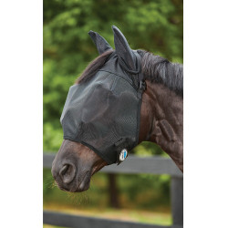 Masque anti-mouches Weatherbeeta Deluxe protections d'oreilles Noir