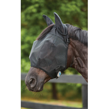 Masque anti-mouches Weatherbeeta Deluxe protections d'oreilles Noir