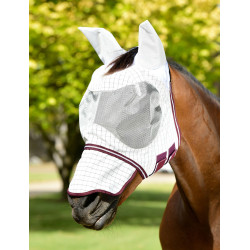 Masque anti-mouches Weatherbeeta Hybrid Seasons Blanc / bordeaux
