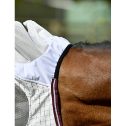 Masque anti-mouches Weatherbeeta Hybrid Seasons Blanc / bordeaux