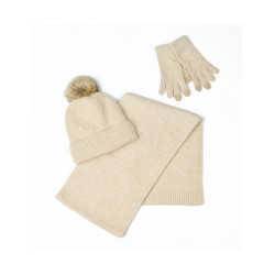 Pack écharpe bonnet Dublin Beige marle Pack écharpe bonnet Dublin Beige marle