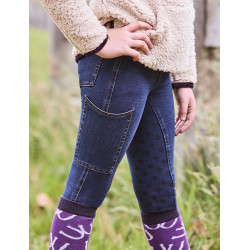 Pantalon Dublin intégrale Shona Denim enfant Bleu clair denim Bleu marine