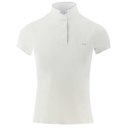 Polo de concours Pénélope Madrid manches courtes Blanc Polo de concours Pénélope Madrid manches courtes Blanc