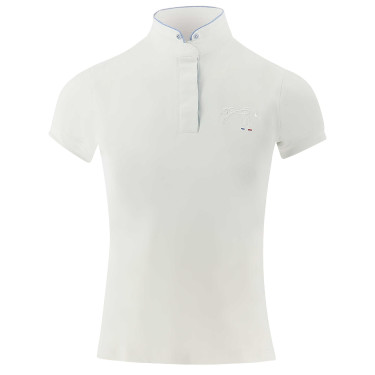 Polo de concours Pénélope Madrid manches courtes Blanc Polo de concours Pénélope Madrid manches courtes Blanc