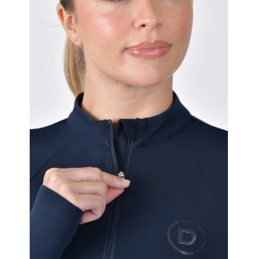 Polo d'équitation Dublin manches longues brossé femme Marine Bleu marine Polo d'équitation Dublin manches longues brossé femme Marine Bleu marine