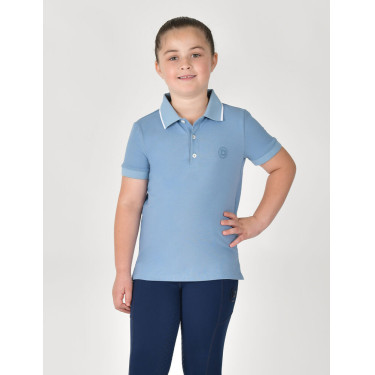 Polo manches courtes Dublin coton piqué enfant Brouillard bleu Polo manches courtes Dublin coton piqué enfant Brouillard bleu