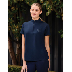Polo manches courtes Dublin respirant fermeture à glissière 1/4 zippé femme Marine Bleu marine Polo manches courtes Dublin respirant fermeture à glissière 1/4 zippé femme Marine Bleu marine