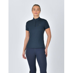 Polo manches courtes Dublin respirant fermeture à glissière 1/4 zippé femme Marine Bleu marine Polo manches courtes Dublin respirant fermeture à glissière 1/4 zippé femme Marine Bleu marine