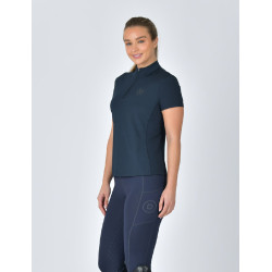 Polo manches courtes Dublin respirant fermeture à glissière 1/4 zippé femme Marine Bleu marine Polo manches courtes Dublin respirant fermeture à glissière 1/4 zippé femme Marine Bleu marine