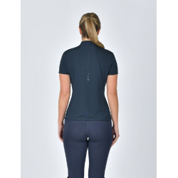 Polo manches courtes Dublin respirant fermeture à glissière 1/4 zippé femme Marine Bleu marine Polo manches courtes Dublin respirant fermeture à glissière 1/4 zippé femme Marine Bleu marine