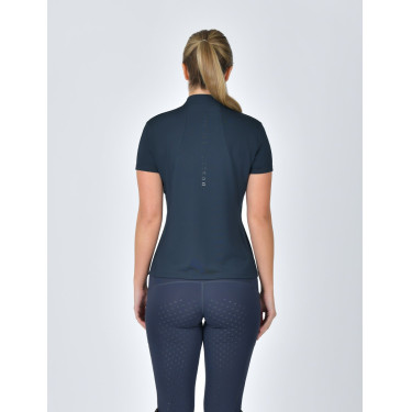 Polo manches courtes Dublin respirant fermeture à glissière 1/4 zippé femme Marine Bleu marine Polo manches courtes Dublin respirant fermeture à glissière 1/4 zippé femme Marine Bleu marine